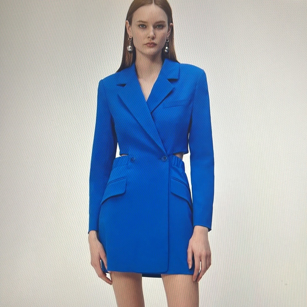 NWT Jonathan Simkhai Kylo Cutout Blazer Mini Dress. Size 4 - Picture 3 of 8